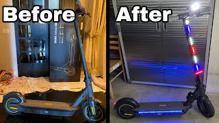 How to get RGB Lights on Your Electric Scooter #alextv #ninebotmax