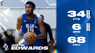 Justin Edwards Records Career-High 34 Points \u0026 6 3PM On 68% FG In Blue Coats Win