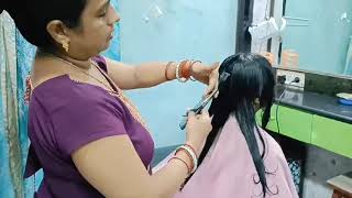 full length curly hair normal trim aasan tarika step by step explanation in Hindi.  😍😍😍😍😍🤯🤯🤯🤯