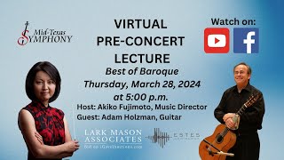 Virtual Pre-Concert Lecture- Best of Baroque