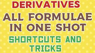 +2 MATHEMATICS//DERIVATIVES//ALL FORMULAE IN ONE SHOT//SHORT CUTS AND TRICKS TO MEMORIZE👍🏻