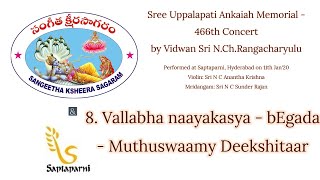 Vallabha nayakasya- Begada-Deekshitar-NC Rangacharyulu-Sangeeta Ksheera Sagaram & Saptaparni concert