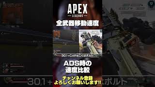 【 APEX解説 】全武器移動速度まとめ！初心者さんは覚えとこう！⑥【 のったん 】#Shorts