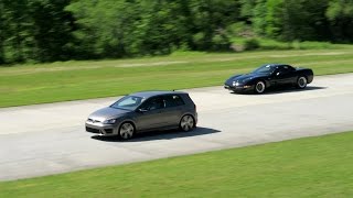 WannaGOFAST ½-mile drag: Volkswagon Golf R vs C5 Corvette—2016.05.14 Georgia