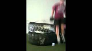 Juggernaut Training Systems-College baseball player seated box jumping 42\