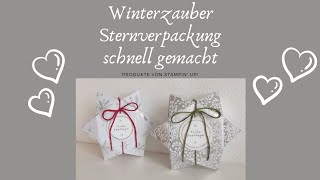 83. Video/ Winterzauber Sternverpackung ganz schnell gemacht! Mit Produkten von Stampin Up!