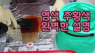 염색 주황색 완벽한 설명 미용사자격증 hair dyeing[coloring]