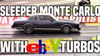 '85 Monte Carlo w/ eBay Turbos vs Dodge Demon \u0026 Turbo Nova 1/4 Mile Drag Races at Midwest Drags