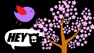 Hey Bear Sensory - Tree Seasons - High Contrast Animation