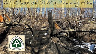 AT Class of 2025 Training Hike, Sheffield MA section of AT, fall 2024 forest fire.