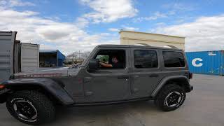 Unloading JEEP RUBICON in Cambodia