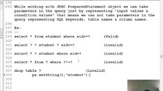 26 Advanced java tutorial | JDBC | PreparedStatement With or Without Parameters to SQL | adv java