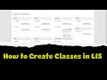 How to Create Classes in LIS