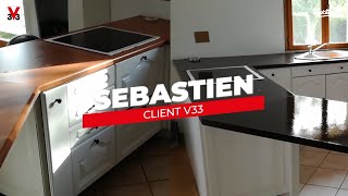 Comment peindre son plan de travail ? - Sébastien a testé la Peinture Rénovation Perfection ® de V33