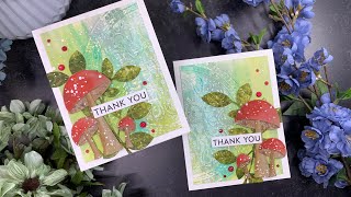 Mixed Media | Distress Watercolor Pencils | SSS Mushroom Stems Take 8