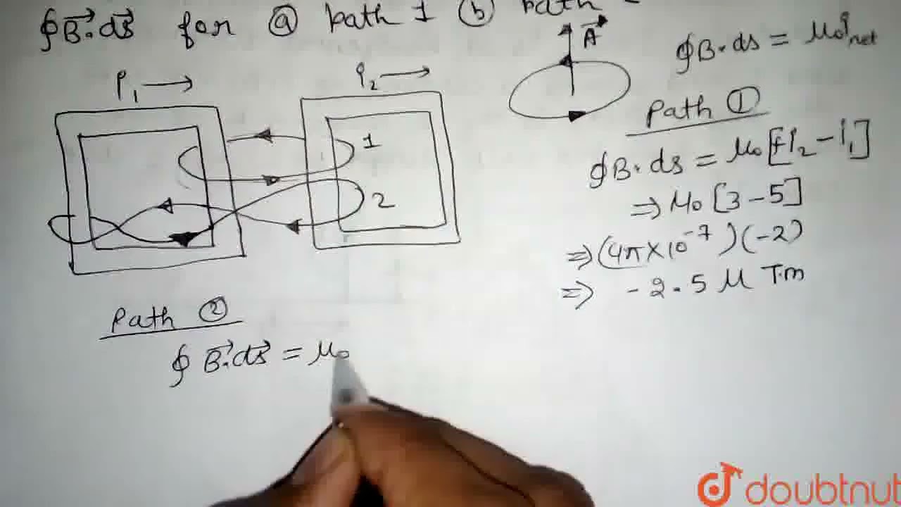 Figure 29-46 Shows Two Closed Paths Wrapped Around Two Conducting Loops ...