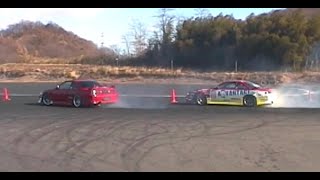 クリスマスドリコン / IN関越スポーツランド/2005.12.23【nissan S14 silvia シルビア JZX90 マークⅡ ドリフト DRIFT〈デモラン 風間靖幸 出浦史郎〉】