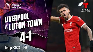 Highlights & Goles: Liverpool v. Luton Town 4-1 | Premier League | Telemundo Deportes