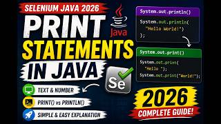 148. Print statements in Java (Selenium Java 2026)