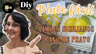 DIY-PINTE PANOS DE PRATO | LIMÕES SICILIANOS