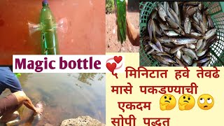 व्हाळातले मासे पकडण्याचा एक आधुनिक जुगाड | Fish trap using plastic bottle | #fishing #मासेमारी