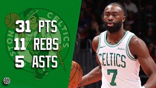 Jaylen Brown 31 pts 11 rebs 5 asts vs Wizards 24/25 season