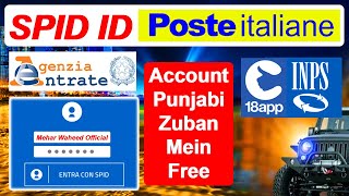 Spid ID Poste Italiane Punjabi - Poste Italiane Hindi - Spid ID Poste Italiane Urdu | Mehar Waheed