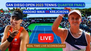 Beatriz Haddad Maia Vs Barbora Krejcikova LIVE Score UPDATE Today San Diego Open Tennis Quarter Fnal