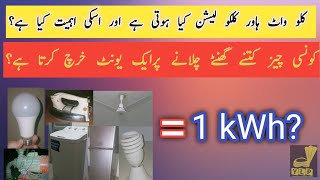 Kilowatt Hour Calculation For Home Appliances| Estimation of Electricity Consumption