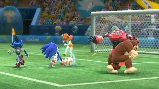 Mario and Sonic at The Rio 2016 Olympic Games #Football -Extra Hard -Team Sonic vs Team Amy