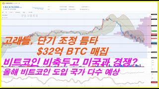 고래들, 단기 조정 틈타 $32억 BTC 매집 / 비트코인 비축두고 미국과 경쟁? / #비트코인 #암호화폐 #알트시즌 #밈코인