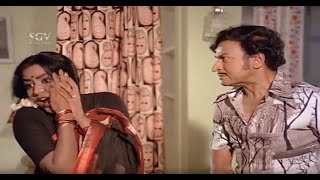 Dr. Rajkumar Slaps Gayathri For Talking Bad About His Friend's Wife | Vasantha Geetha Kannada Scene