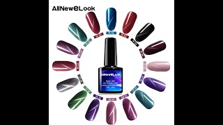 AllNeweLook Magnetic Gel Nail Polish Shining Laser 8ml Cat Eye Nail Art Gel Soak Off UV LED Gel