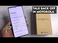 How to Turn Off Talkback in Motorola Mobile | Disable Talkback in Motorola Phone Tutorial