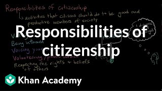 Responsibilities of citizenship | Citizenship | High school civics | Khan Academy