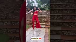 ##Tejasswi Prakash dancing in red blouse##Tejasswiprakash#karankundra##