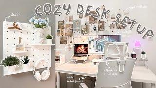 Cozy desk makeover ♡ Doctor/Med student | tech haul | cable management | Yunzii keyboard✨