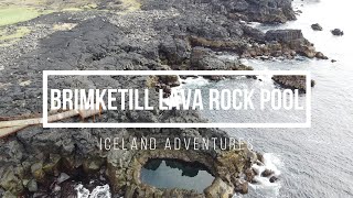 Brimketill lava rock pool drone video!