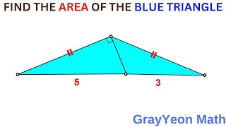 Find the area of the blue triangle #mathpuzzles #geometryskills #importantgeometryskillsexplained