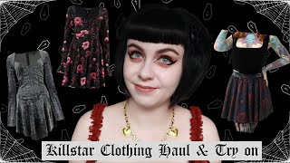 KILLSTAR HAUL \u0026 TRY ON | Gothic Alternative Clothing | Velvet dress, rose skirt \u0026 floral dress