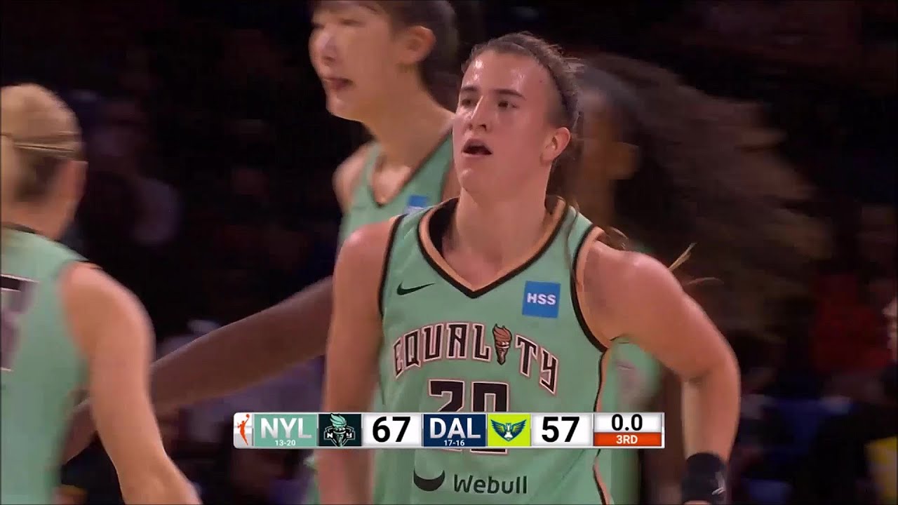 Sabrina Ionescu BEATS BUZZER With Nifty Bank Shot! | NY Liberty Vs ...