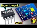 How 555 IC Works - With Voltage Divider Comparator RS flip-flop and Logic Gate