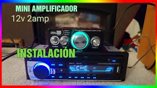 MINI AMPLIFICADOR  KINTER 12V 2AMP INSTALACION