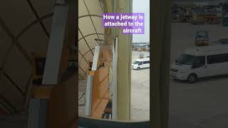 How a Passenger Boarding Bridge/Jetway is connected to an aircraft/aeroplane #shorts #shortsvideo