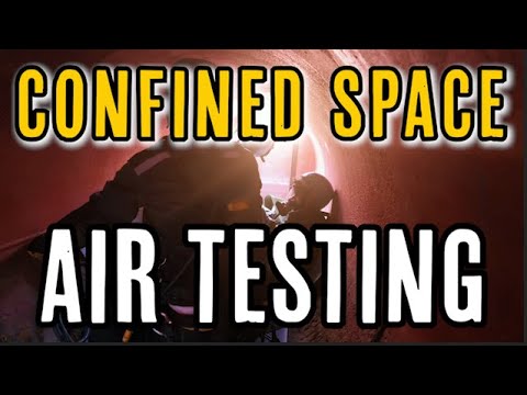 How often should the air in a confined space be tested and recorded?