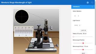 physics virtual lab introduction-newtons rings experimant