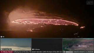 Mar 2, 2023: Watch as fresh lava rejuvenates the Kilauea Volcano lava lake