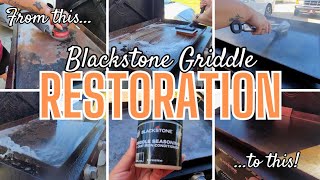 HOW TO CLEAN YOUR BLACKSTONE GRIDDLE || REMOVING EXTREME RUST || BLACKSTONE GRIDDLE RESTORATION