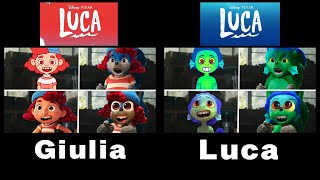 Sonic The Hedgehog Movie - LUCA Sea Monsters vs GIULIA Uh Meow All Designs Compilation Side-By-Side