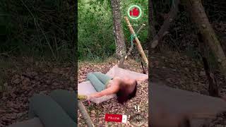 ASMR p2 :beautiful girl in the forest #camping #survival #bushcraft #outdoors #marusya #BraveGals